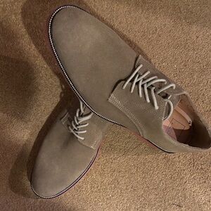 Men's Tan Suede Oxford Shoes